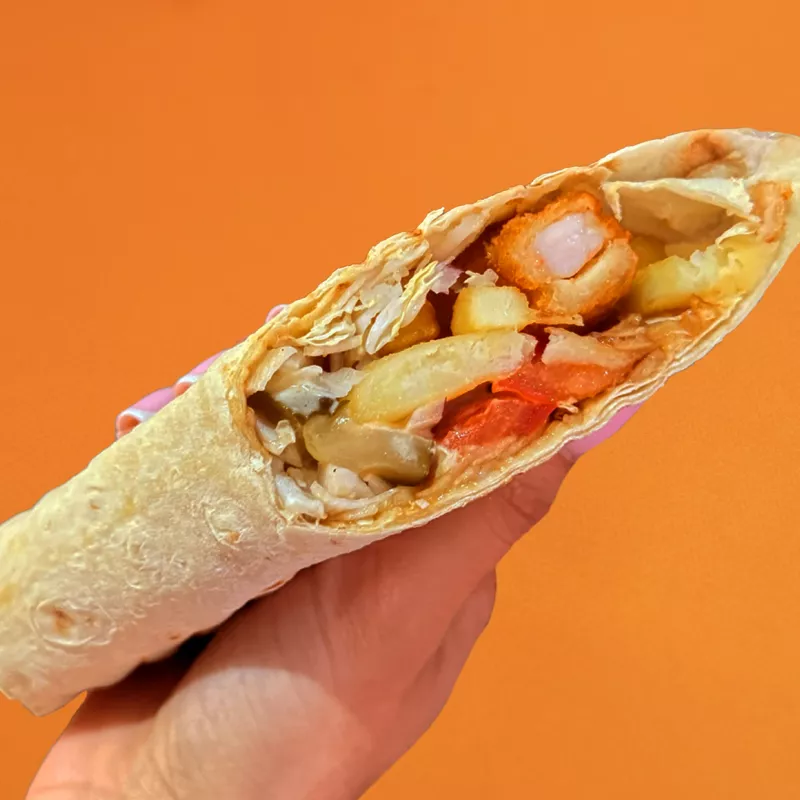 Шаурма креветка терияки