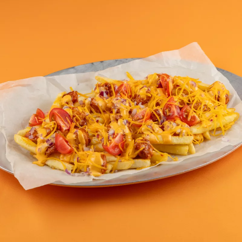 Картофель фри с курицей кимчи